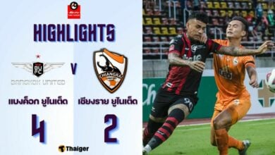 ผลบอลล่าสุด ไทยลีก หนองบัว พิชญ เชียงราย ยูไนเต็ด