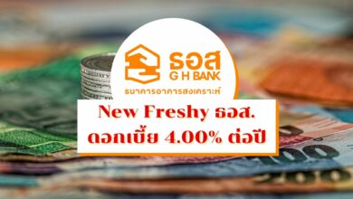 New Freshy ธอส. ดอกเบี้ย 4.00% ต่อปี