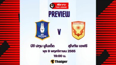 ดูบอลสด ไทยลีก บีจี ปทุม ยูไนเต็ด สุโขทัย เอฟซี