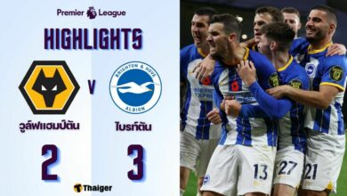 ผลบอล วูล์ฟแฮมป์ตัน ไบรท์ตัน