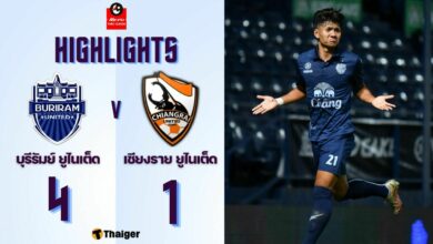 ผลบอลเมื่อคืนนี้ ไทยลีก บุรีรัมย์ เชียงราย