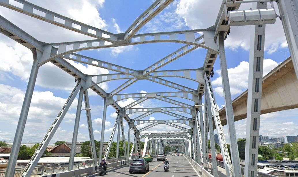 สะพานกรุงเทพ แม่น้ำเจ้าพระยา ชมงานประดับไฟสะพาน ลอยกระทง 2565