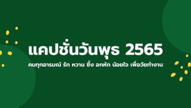 แคปชั่นวันพุธ2565