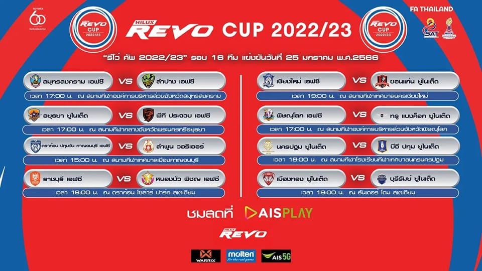 รีโว่ คัพ 16 ทีมสุดท้าย