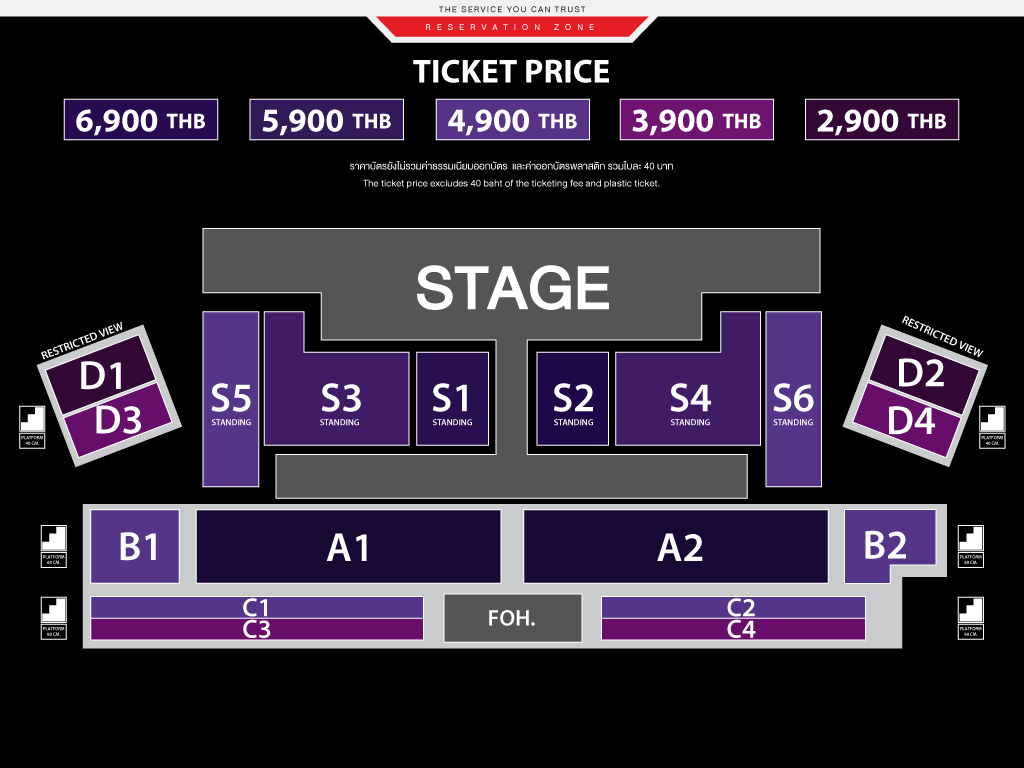 ราคาบัตรคอนเสิร์ตเคป๊อปในไทย