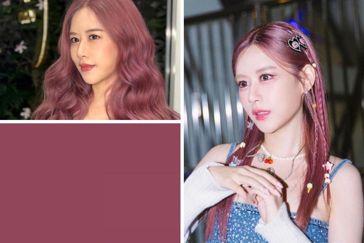 สีผม ชมพู Rosewood pink