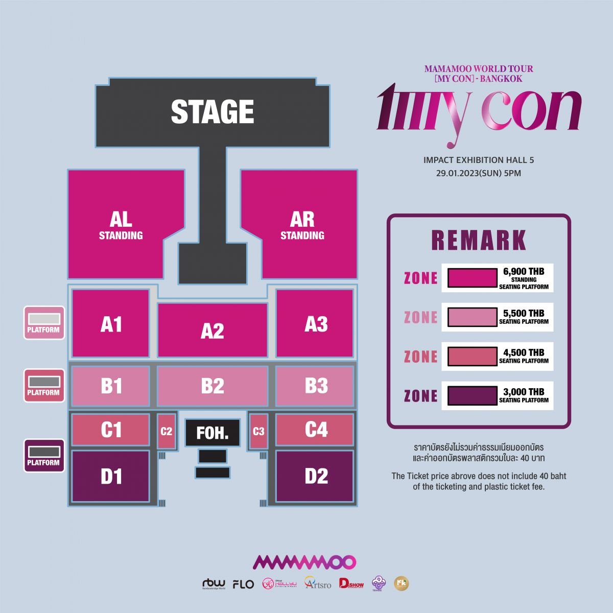 อันดับราคาบัตรคอนเสิร์ต K-POP