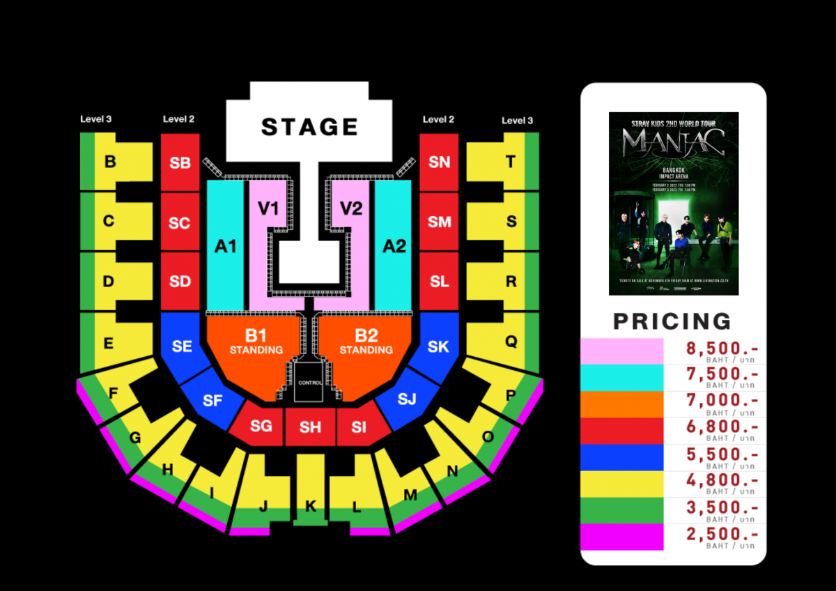 ราคาบัตรคอนเสิร์ตเคป๊อปในไทย