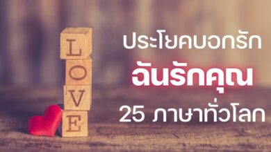 ประโยคบอกรักภาษาต่าง ๆ