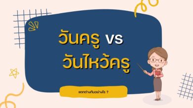 วันครูกับวันไหว้ครู ต่างกันอย่างไร