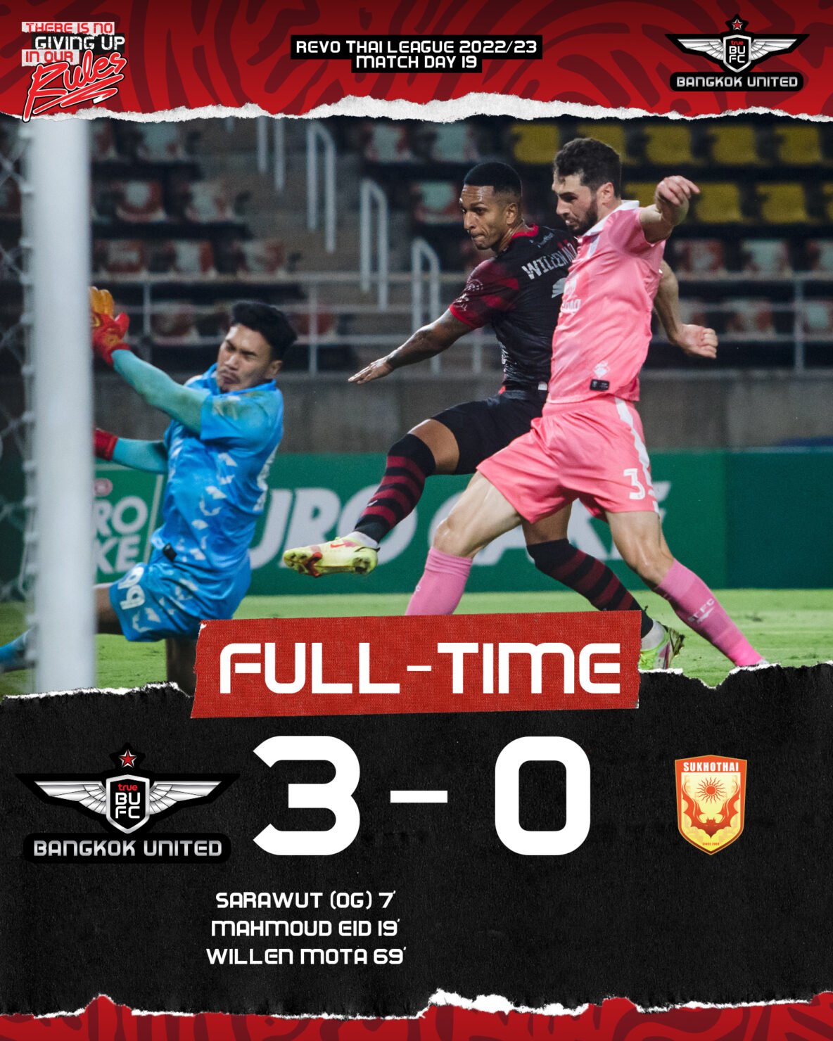 ผลบอลล่าสุด ไทยลีก ทรู แบงค็อก สุโขทัย