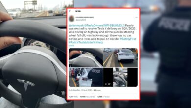 tesla พวงมาลัยหลุด