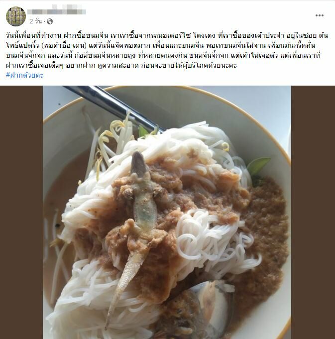 จิ้งจกในขนมจีน