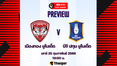 ดูบอลสด ไทยลีก เมืองทอง บีจี ปทุม