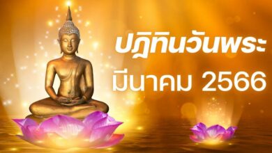 วันพระเดือนมีนาคม 2566