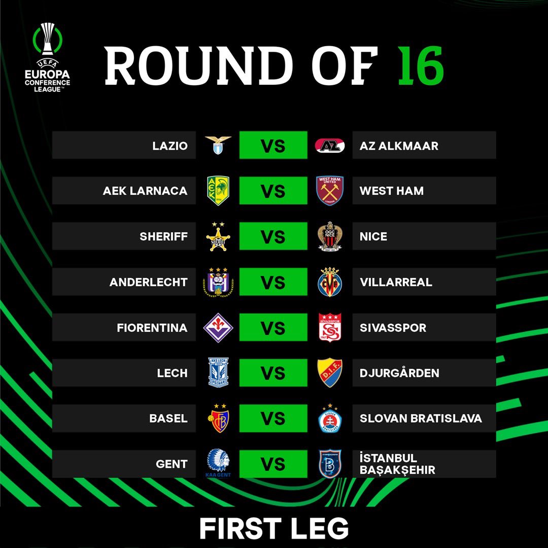 โปรแกรมแข่งขัน ยูฟ่า ยูโรป้า คอนเฟอเรนซ์ลีก