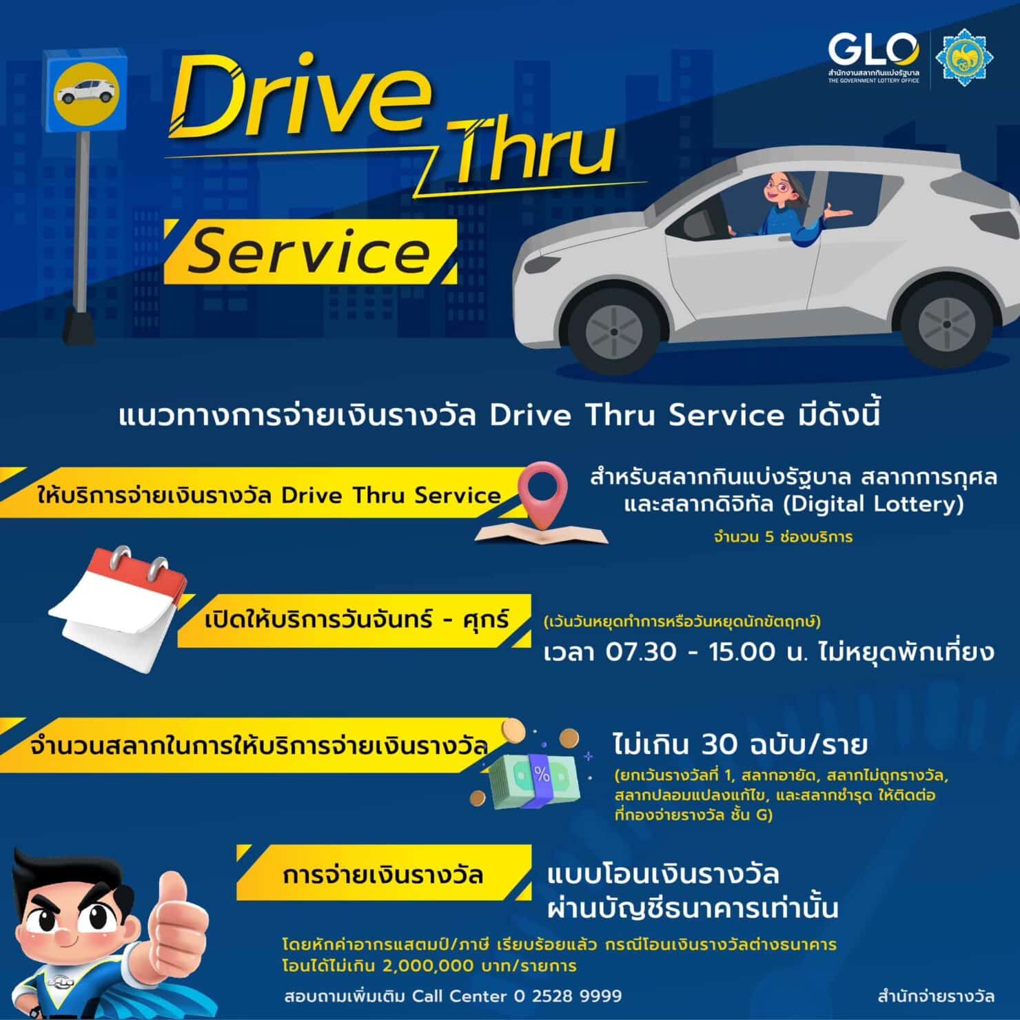 ขึ้นเงินรางวัล Drive Thru