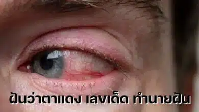 ฝันว่าตาแดง เลขเด็ด ทำนายฝัน