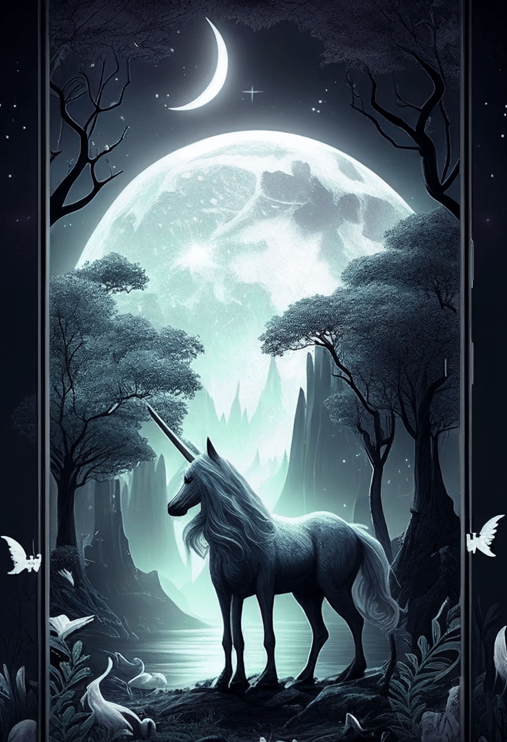 วอลเปเปอร์พระจันทร์ Moon Unicorn