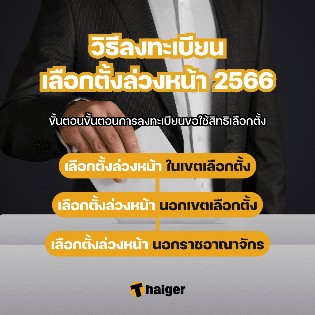 วิธีลงทะเบียนเลือกตั้งล่วงหน้า 2566