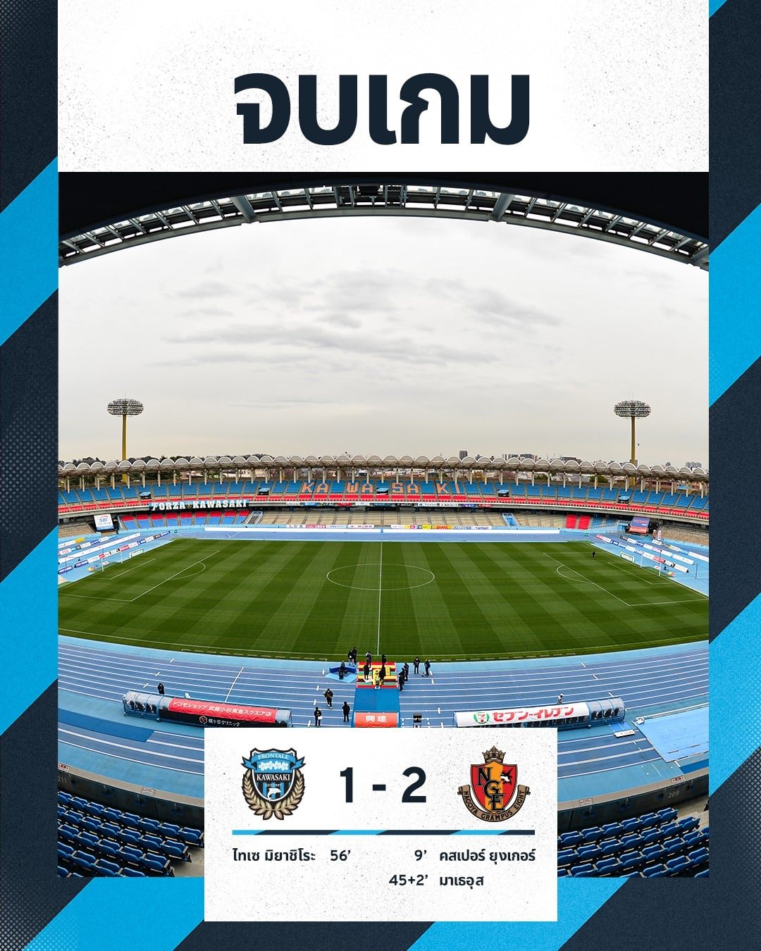 ผลบอลล่าสุด ฟรอนตาเล่ นาโกย่า แกรมปัส