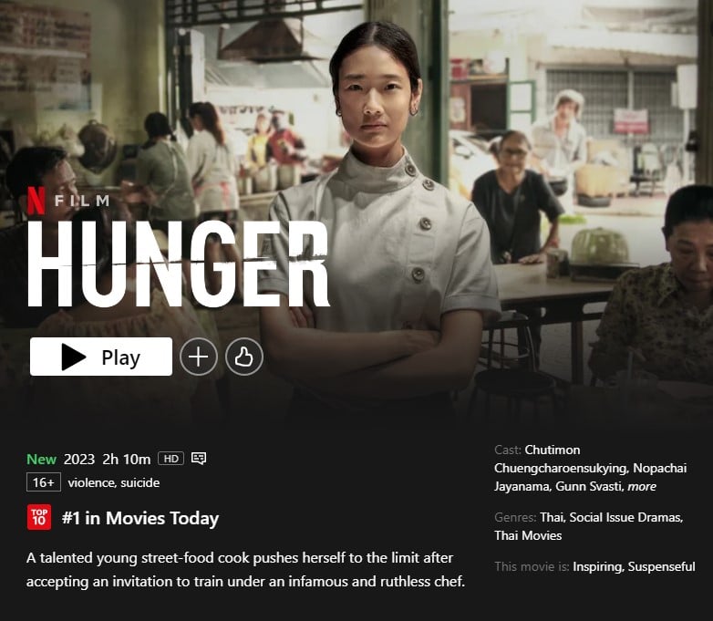Hunger ขึ้นอันดับ 1 Netflix