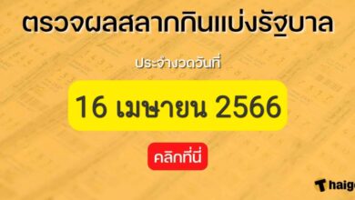 ตรวจหวย 16 เมษายน 2566 เลขที่ออก