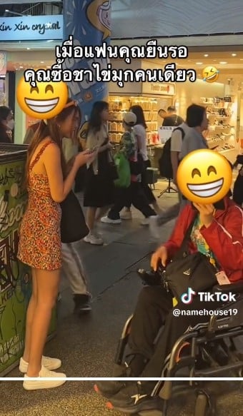 สาวไทยโดนขอถ่ายรูปที่ไต้หวัน
