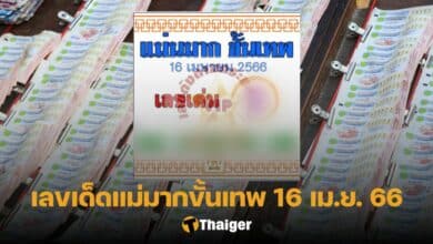 เลขเด็ด แม่นมากขั้นเทพ 16 4 66