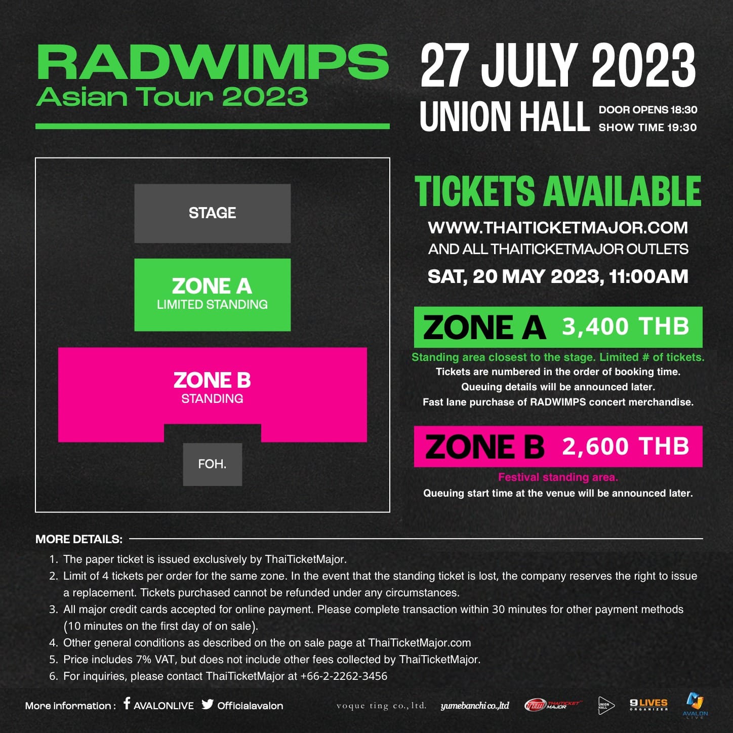RADWIMPS AISAN TOUR IN BANGKOK 2023