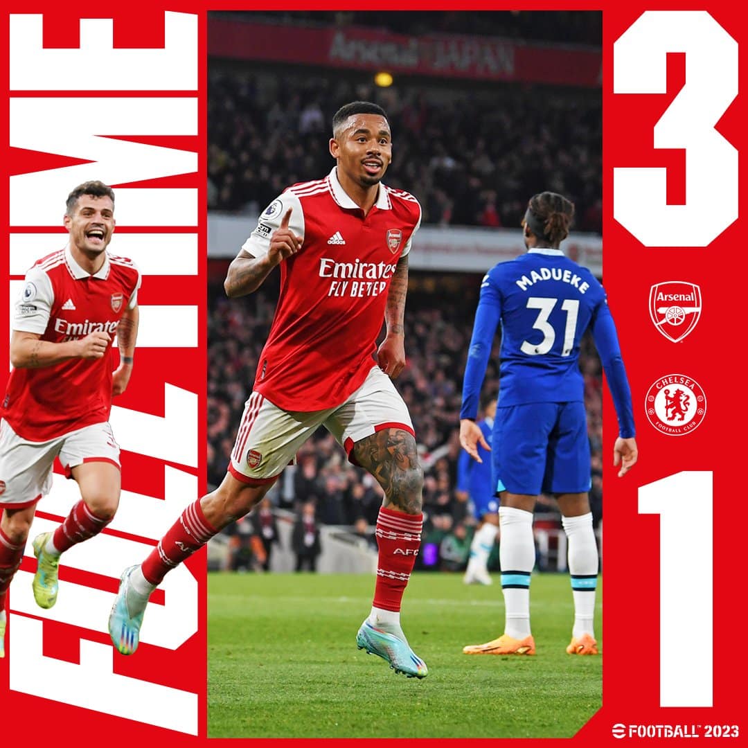 ผลบอลเมื่อคืนนี้ พรีเมียร์ลีก อาร์เซน่อล เชลซี