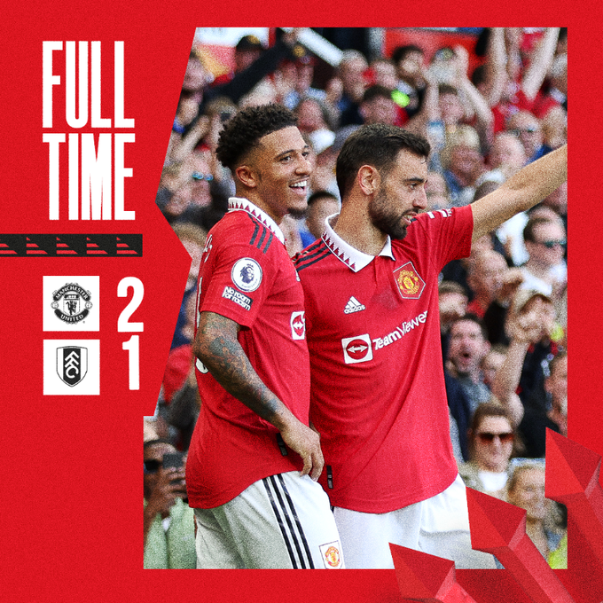 ผลบอลเมื่อคืนนี้ พรีเมียร์ลีก แมนยู ฟูแล่ม