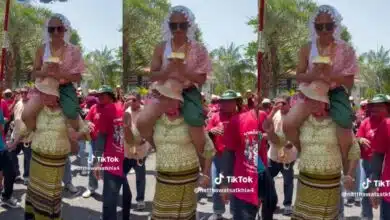 ตัวตึงงานบวช ยายแบกหลานแห่นาค