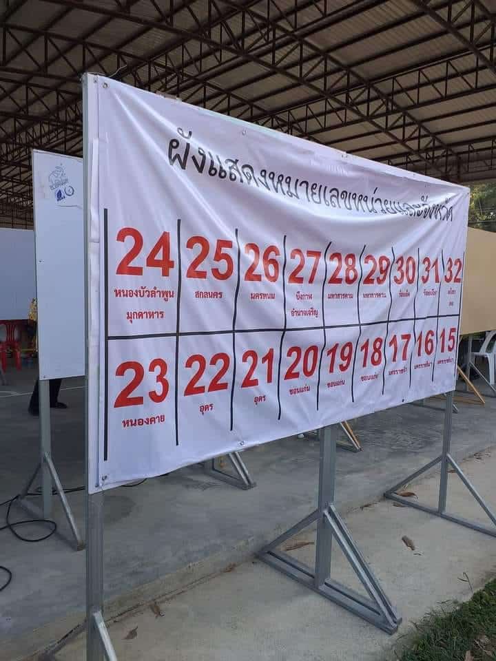 ผังแสดงรายชื่อผู้สมัครเลือกตั้งล่วงหน้า 2566 ลำพูน