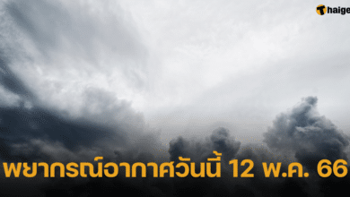 พยากรณ์อากาศวันนี้ 12 พ.ค. 66