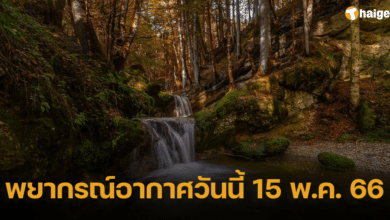 พยากรณ์อากาศวันนี้ 15 พ.ค. 66