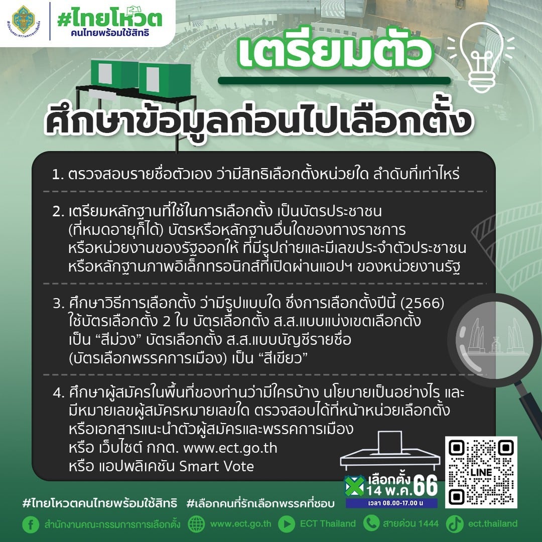 เตรียมพร้อมก่อนวันเลือกตั้ง 2566