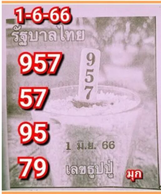 เลขธูปปู่แม่น้ำหนึ่ง 1 6 66