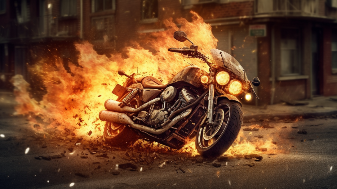 ฝันว่ารถมอเตอร์ไซค์ไฟไหม้ แต่ดับทัน