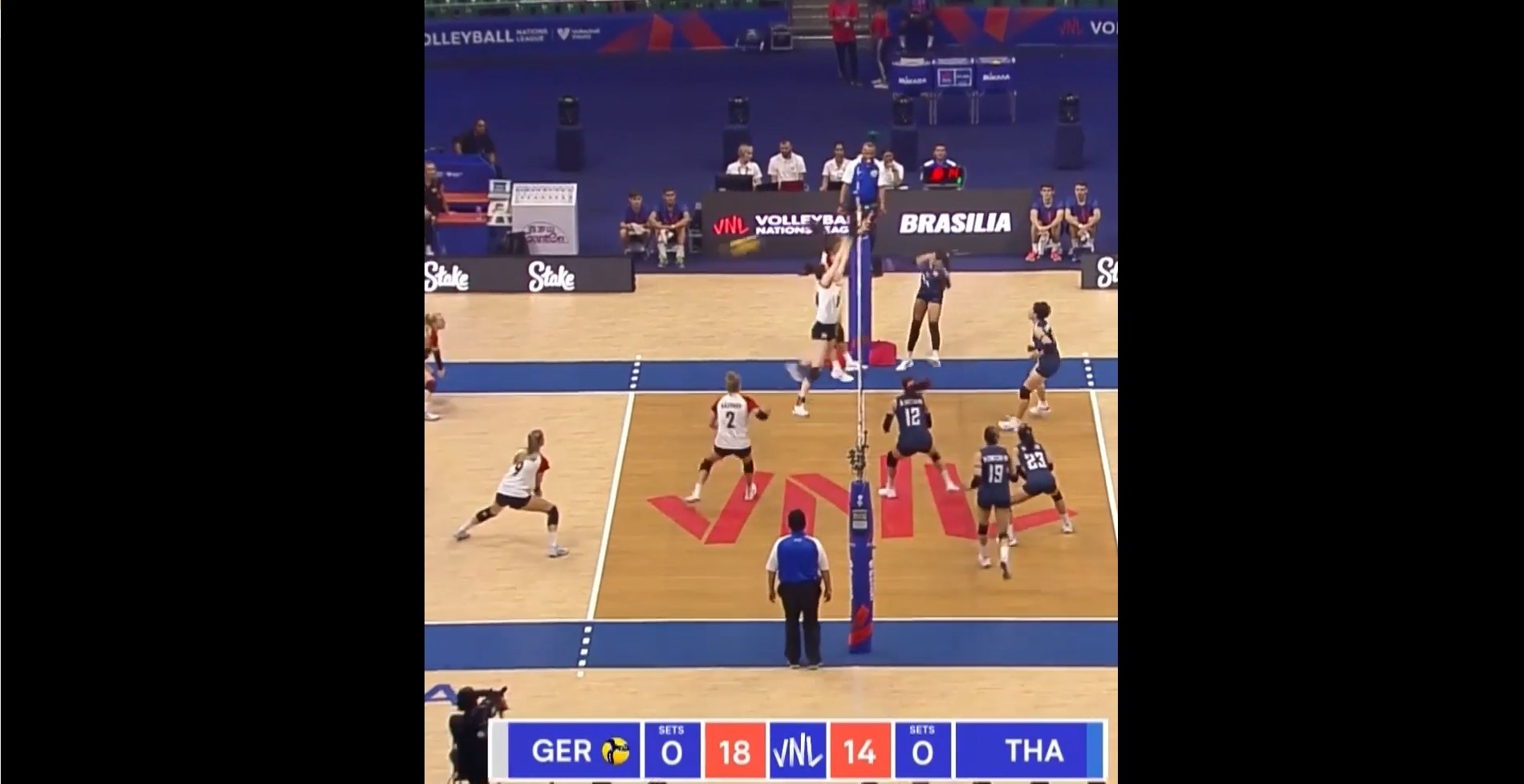 ช็อตผู้บรรยายต่างชาติ ไทย เยอรมัน vnl 2023 2566