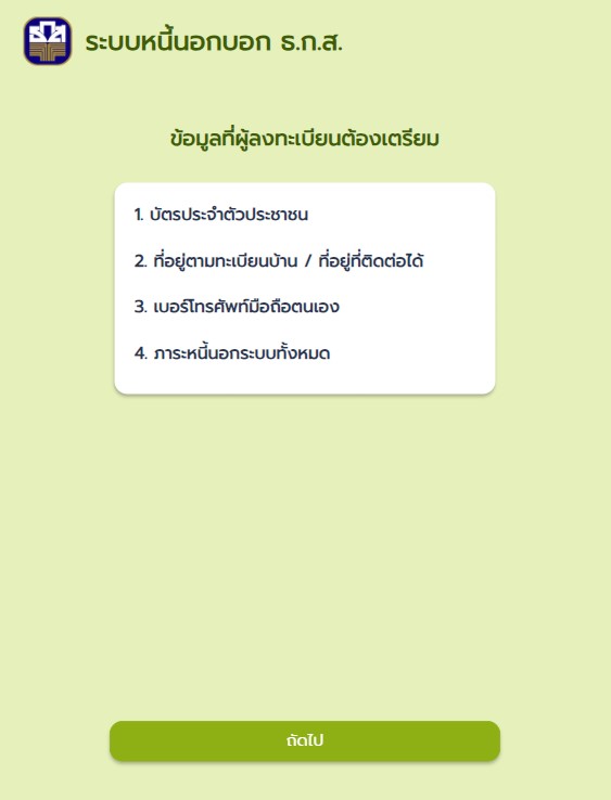 ธกส แก้หนี้นอกระบบ 2023