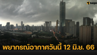 พยากรณ์อากาศวันนี้ 12 มิ.ย. 66