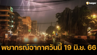 พยากรณ์อากาศวันนี้ 19 มิ.ย. 66