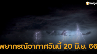 พยากรณ์อากาศวันนี้ 20 มิ.ย. 66