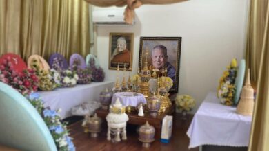 พิธีเก็บอัฐิหลวงปู่แสง