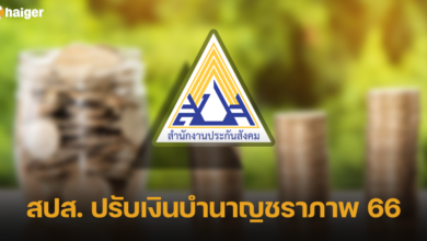 สปส. ปรับเงินบำนาญชราภาพ 66