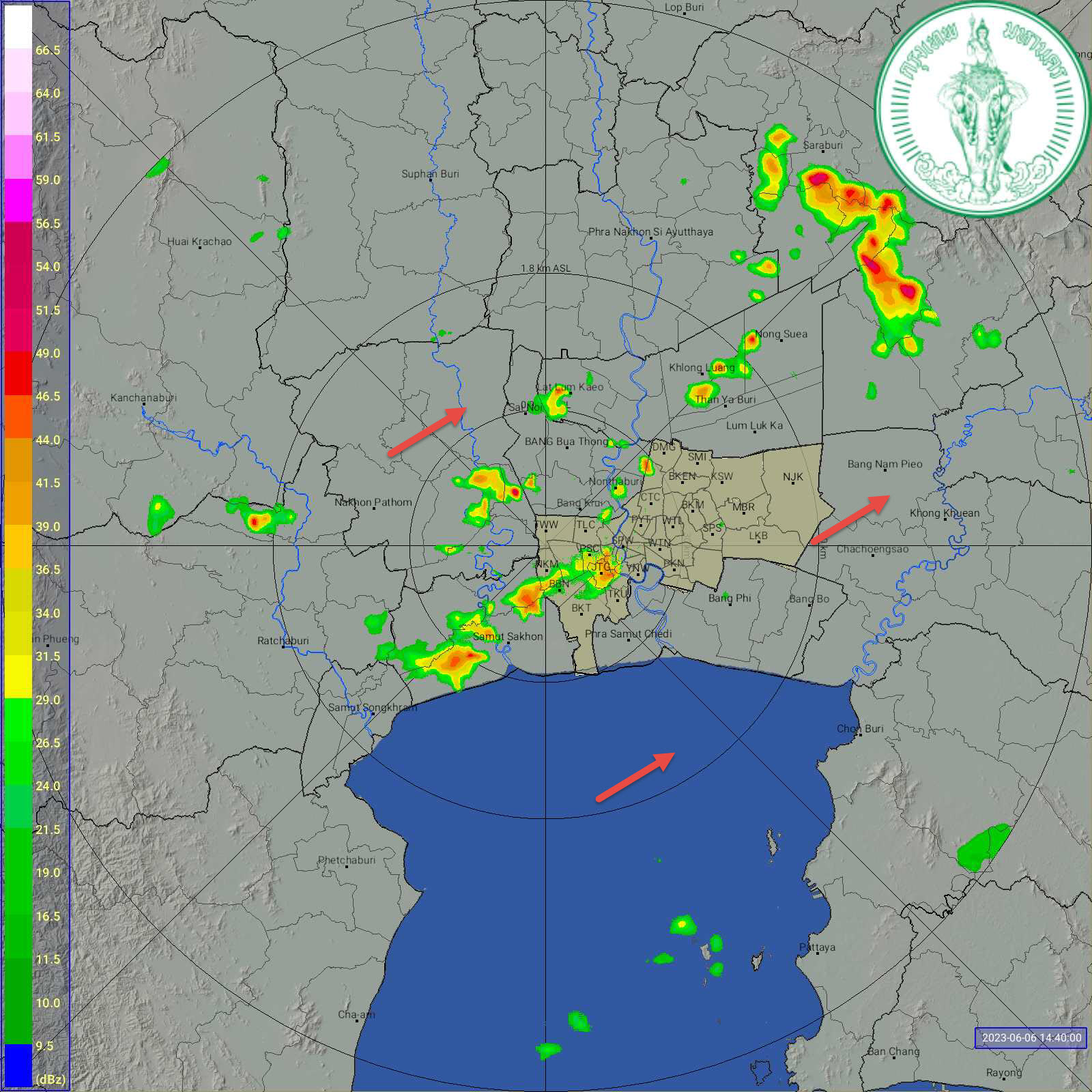 เรดาร์ฝนวันนี้ 6 มิ ย