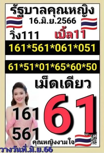 เลขเด็ด คุณหญิงงามใจ 16 6 66