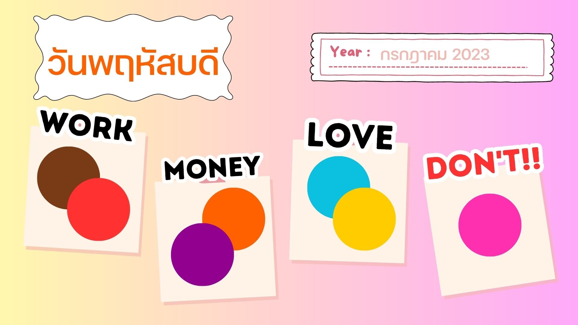 เสื้อสีมงคล กรกฎาคม 2566 วันพฤหัสบดี