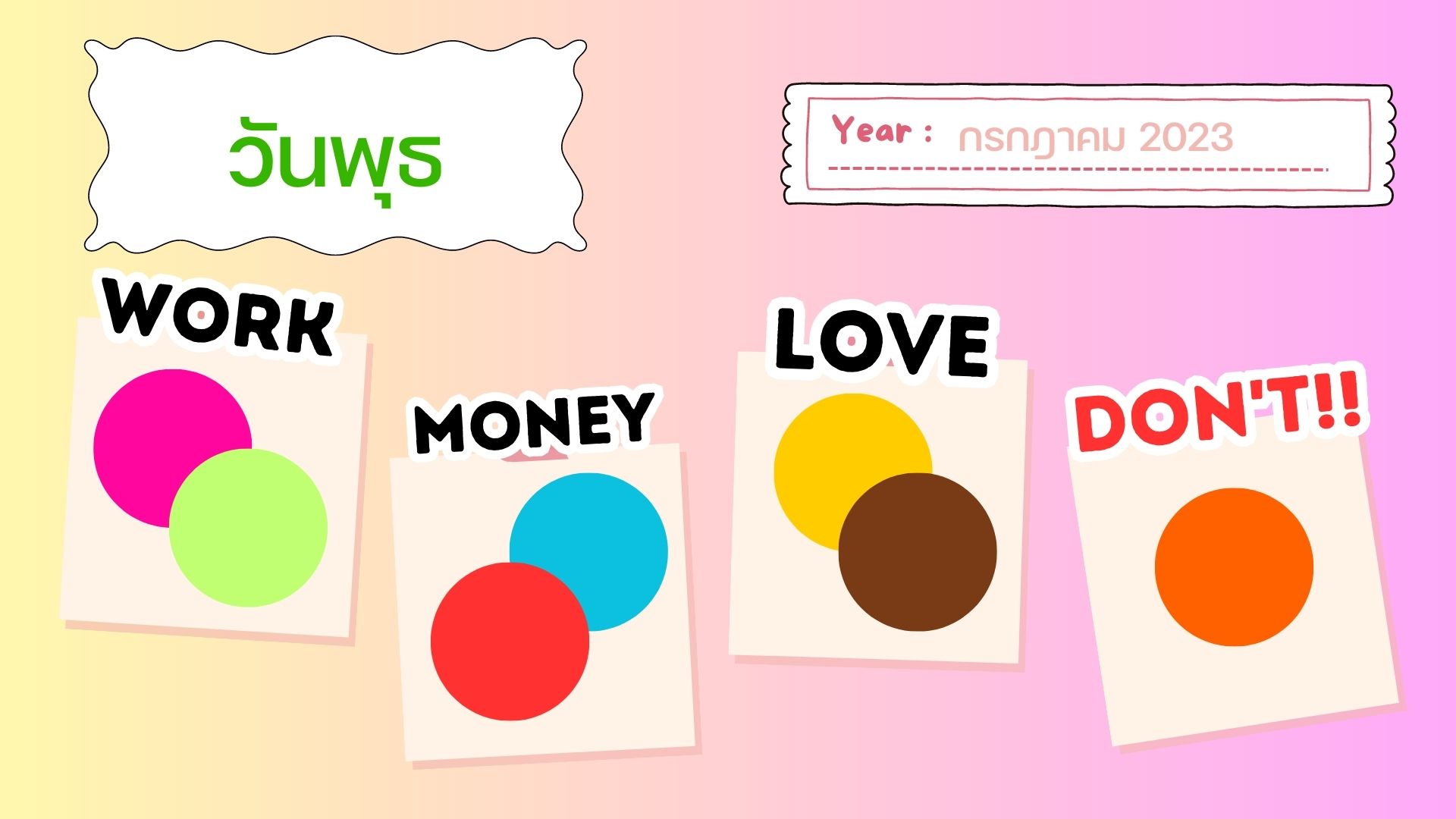 เสื้อสีมงคล กรกฎาคม 2566 วันพุธ